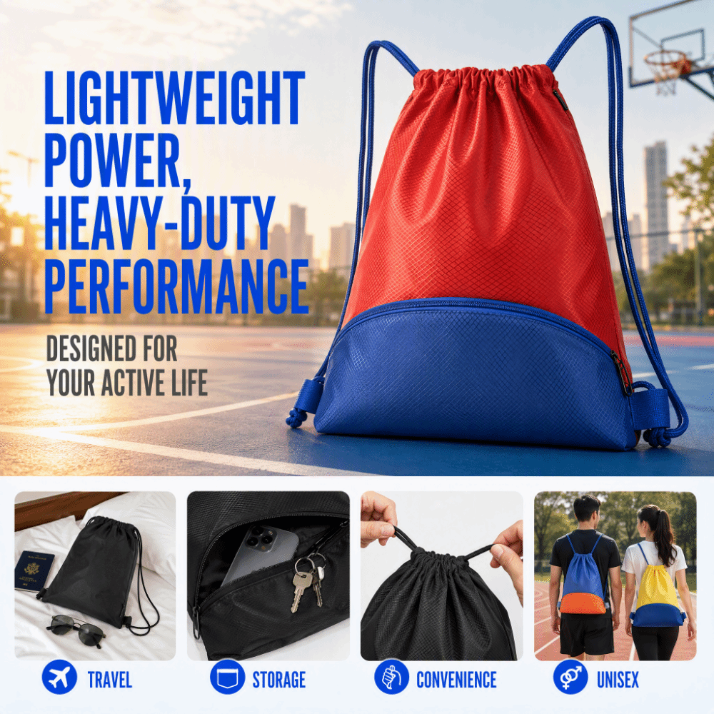 Bolsa Deportiva Plegable de Gr - Drawstring Gym Bag reseña y precio