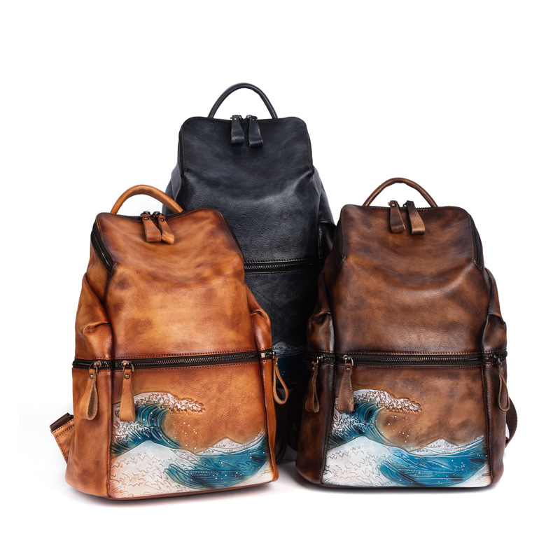 Mochila Johnature de cuero gen - Leather Backpack Vintage reseña y precio