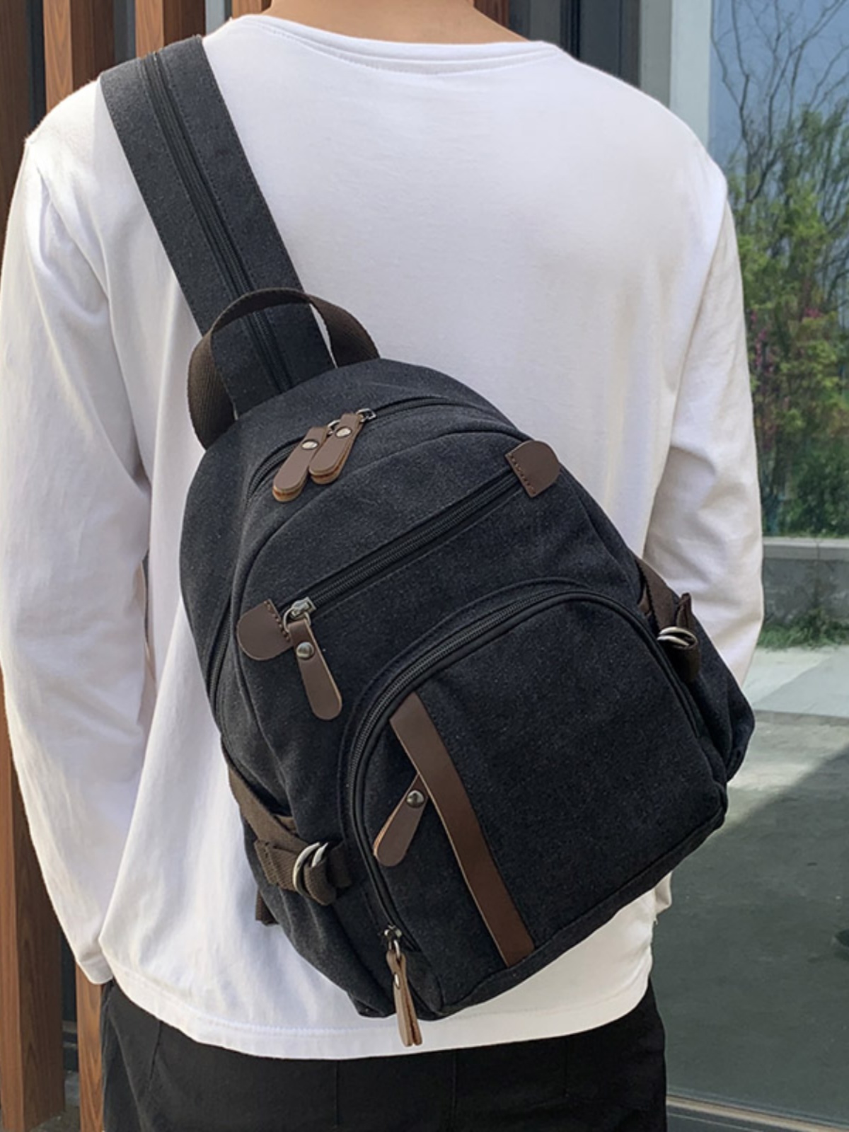 Mochila pequeña de lona, bolsa - Canvas Backpack Casual reseña y precio