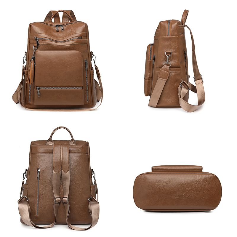 Conjunto de mochila con aparie - Leather Backpack Vintage reseña y precio