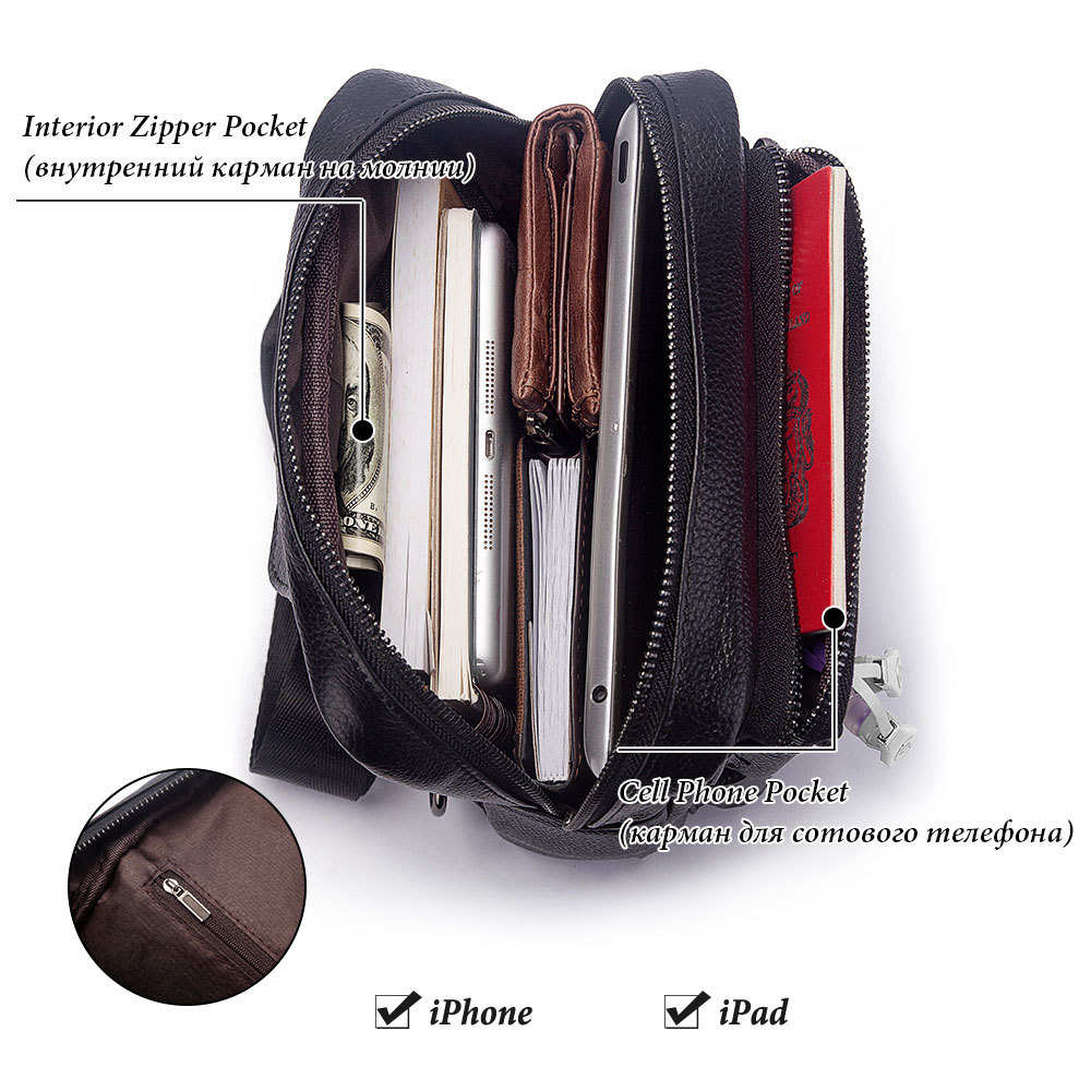 Bolso de pecho multifunción de - Leather Backpack Vintage reseña y precio