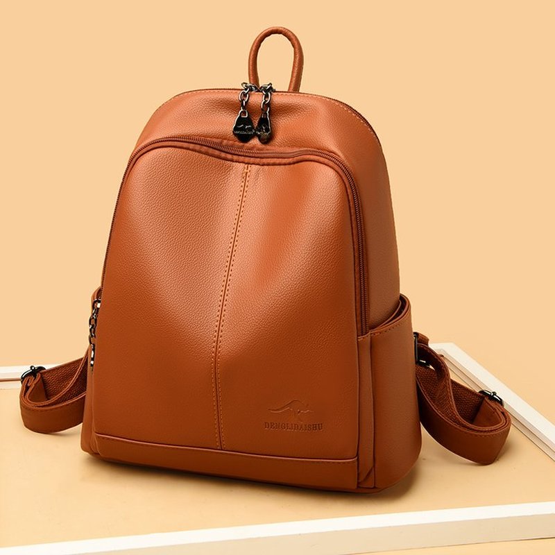Nueva Mochila de Viaje Coreana - Leather Backpack Vintage reseña y precio